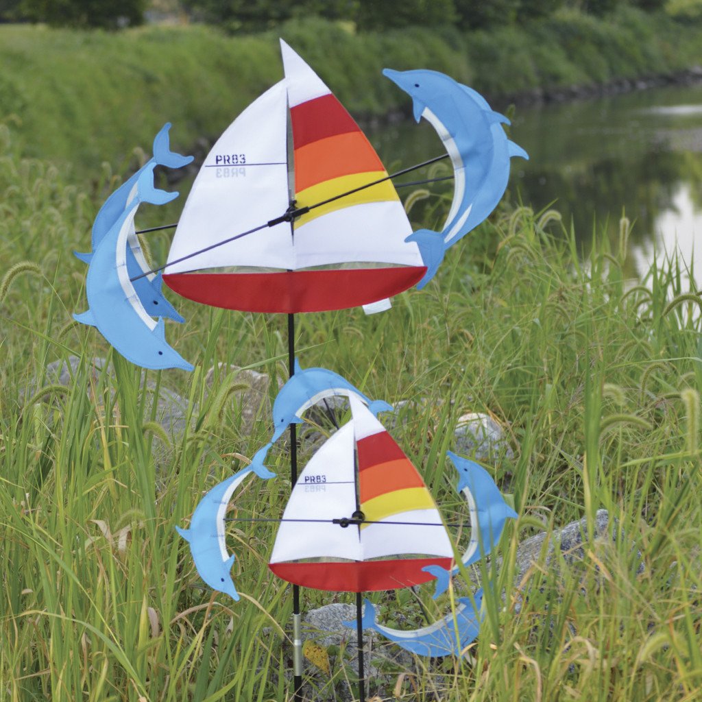 13” Sailboat Whirligig Garden Spinner Klig's Kites