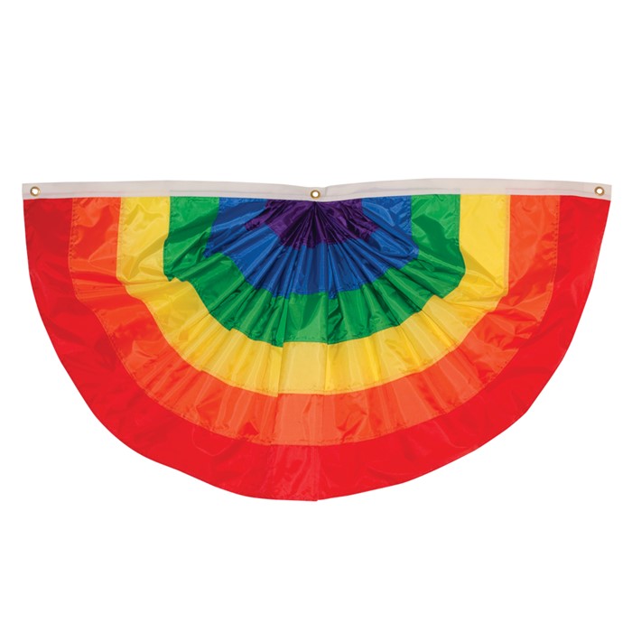 Pleated Fan Rainbow 2′ x 4′ Bunting Klig's Kites
