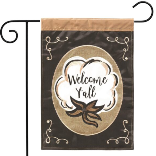 Yall Cotton Burlap Garden Flag Klig's Kites