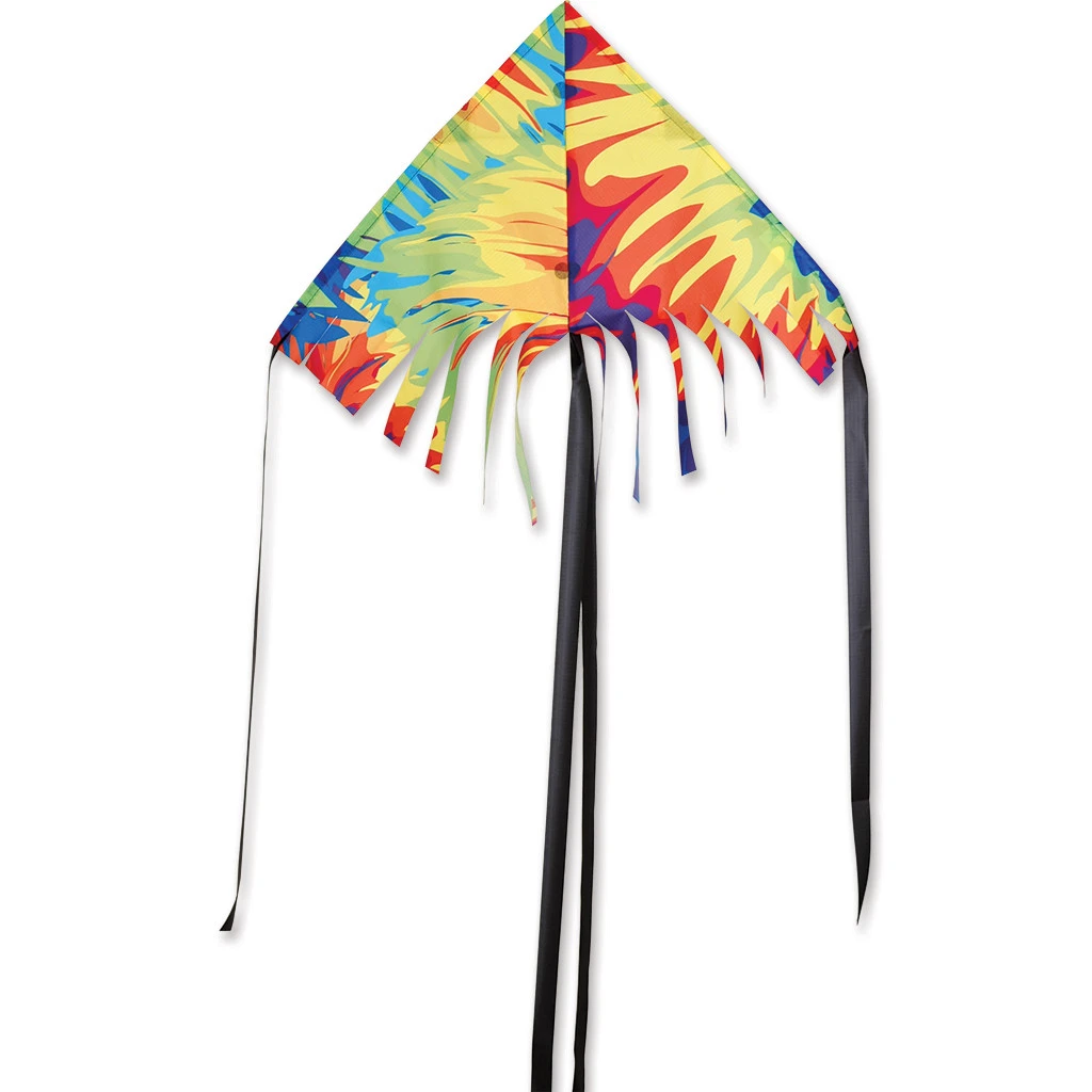 24” TieDye Fringe Delta Kite Klig's Kites